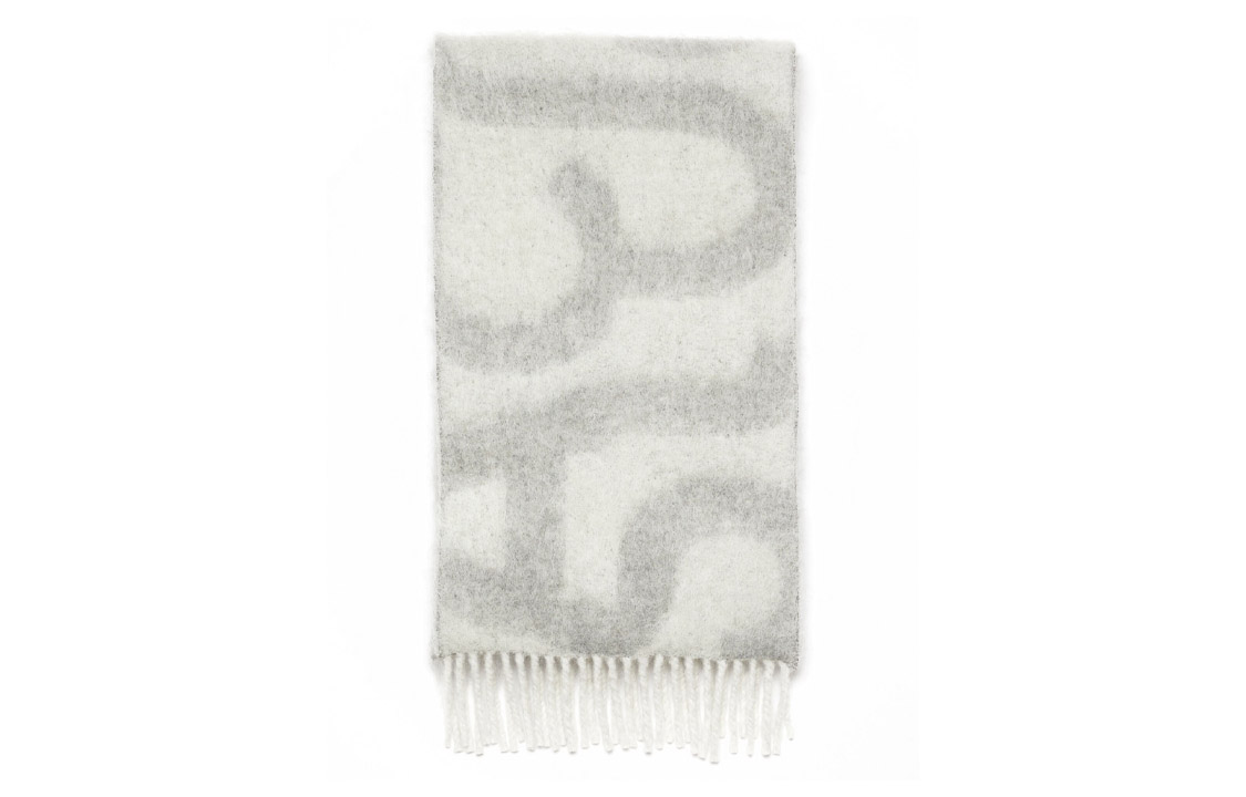【代購】Acne Studios Logo Intarsia Fringed Scarf CA0311-AAB