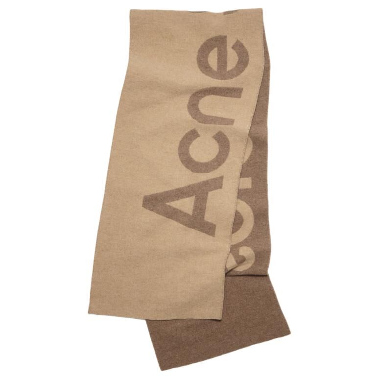【代購】Acne Studios Logo Detailed Frayed Edge Scarf CA0154640