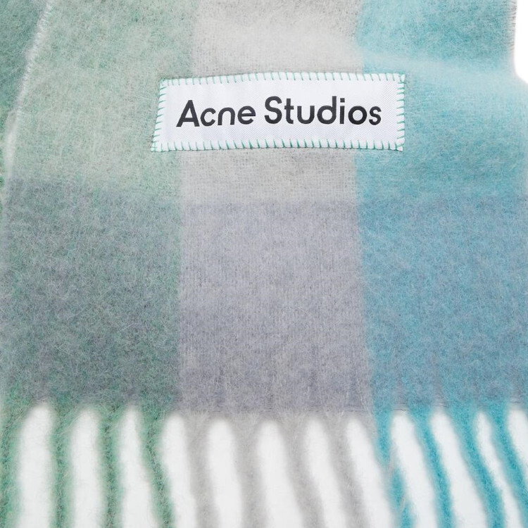 【代購】Acne Studios Logo Patch Checked Scarf CA0084-DQG