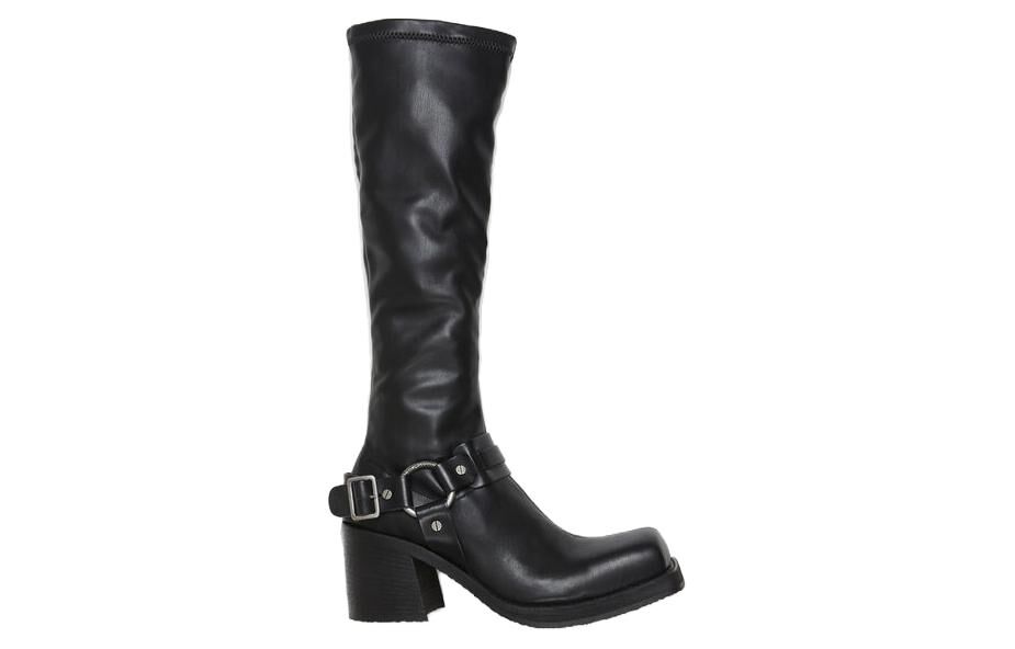 【代購】Acne Studios 80mm Square-toe Leather Boots AD0740-900