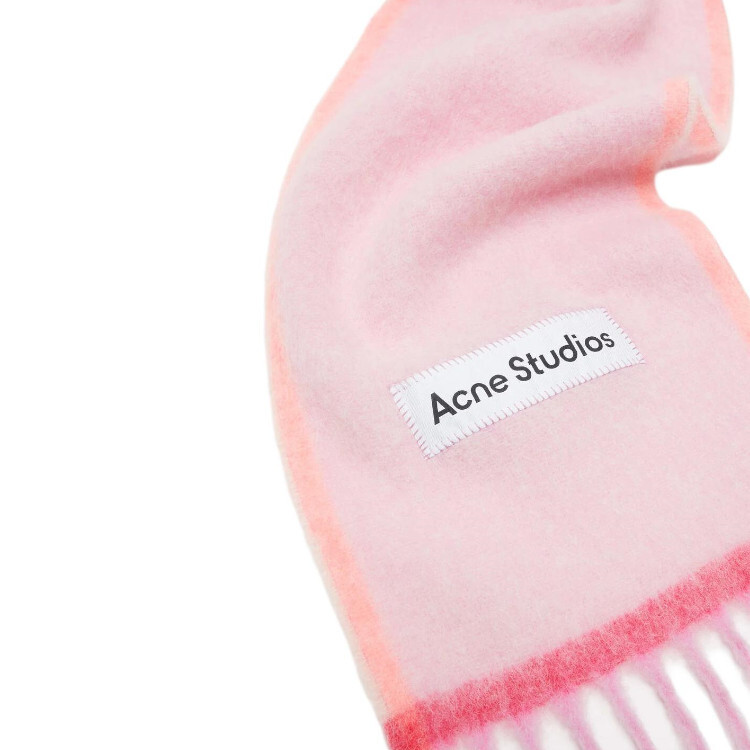 【代購】Acne Studios Logo Patch Fringed Edge Scarf CA0290-415