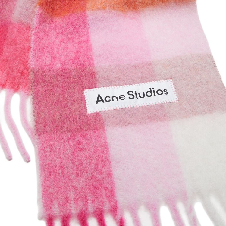 【代購】Acne Studios Logo Patch Checked Scarf CA0084-DQE