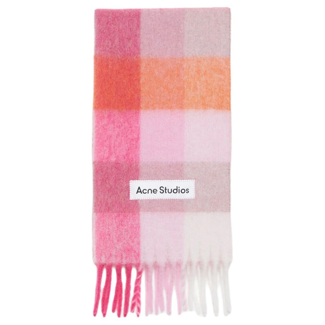 【代購】Acne Studios Logo Patch Checked Scarf CA0084-DQE
