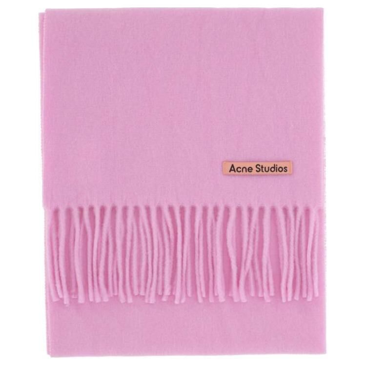 【代購】Acne Studios Wool Knit Scarves Unisex Cotton Candy Pink CA0218DJS