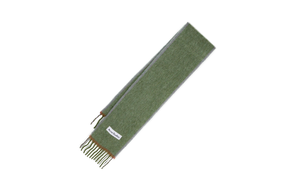【代購】Acne Studios Logo Patch Fringed-Edge Scarf CA0290