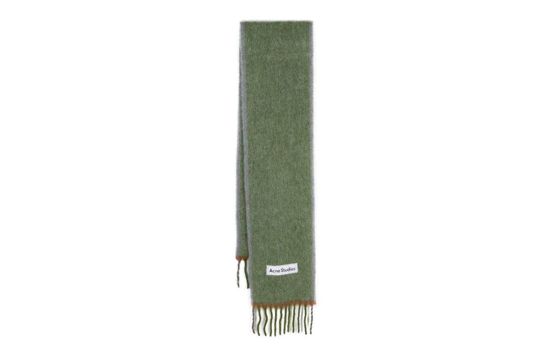 【代購】Acne Studios Logo Patch Fringed-Edge Scarf CA0290