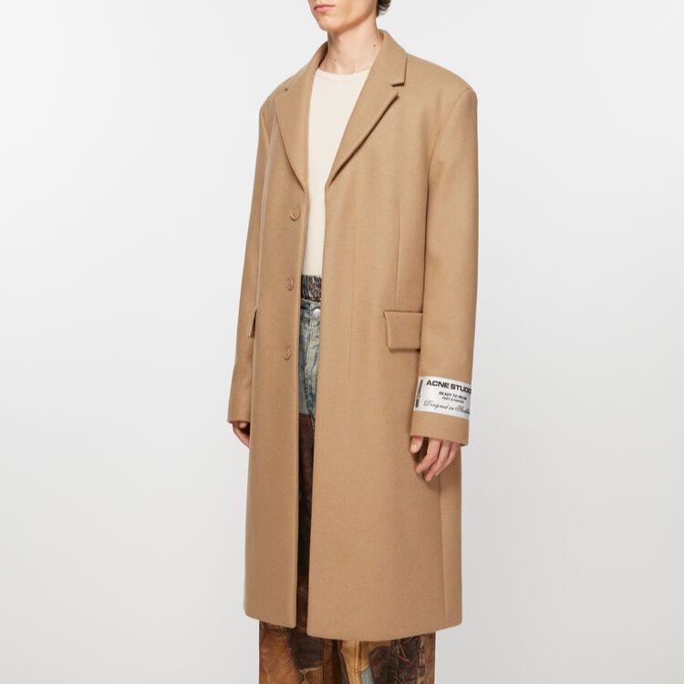 【代購】Acne Studios single-breasted wool blend coat B90730-DFJ