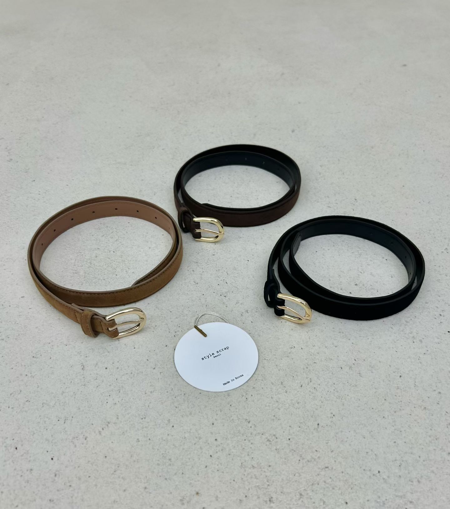 WW26114 suede half belt