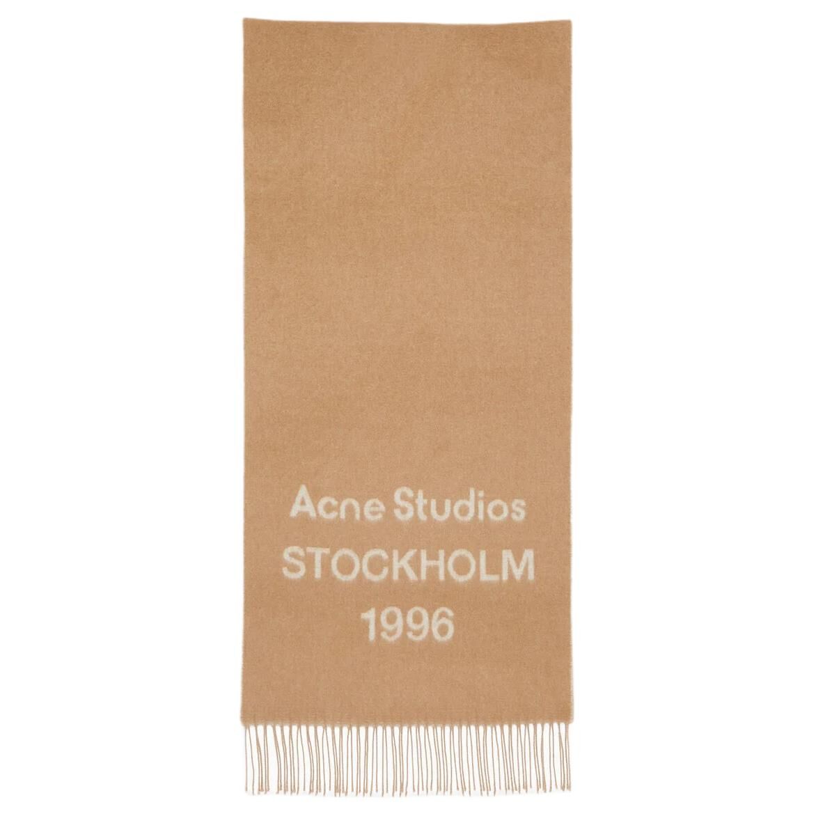 【代購】Acne Studios logo-print wool scarf CA0398-CPQ