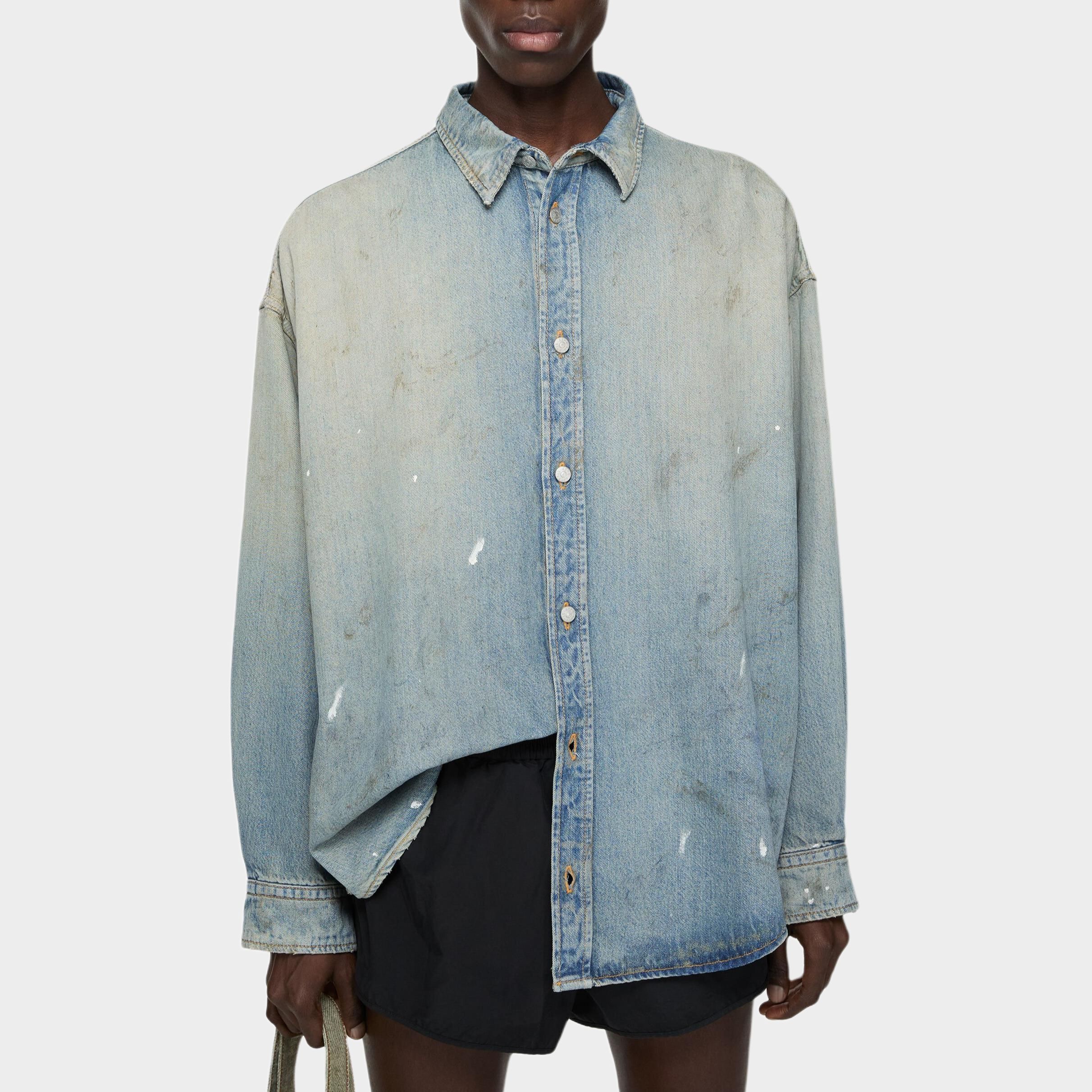 【代購】Acne Studios Distressed Denim Shirt CB0103-228