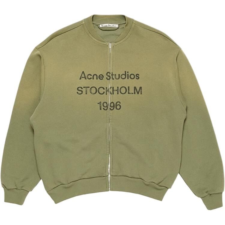 【代購】Acne Studios Logo Printed Zip Up Sweatshirt CI0189-AB7