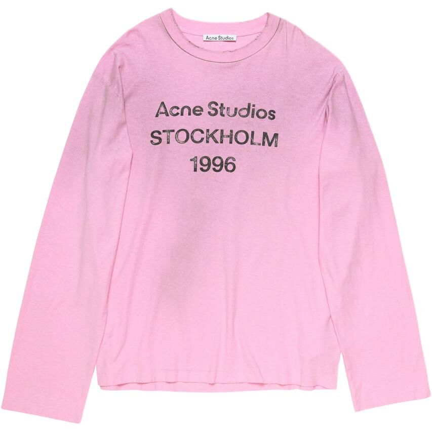 【代購】Acne Studios Logo print Distressed T shirt CL0197-DJS
