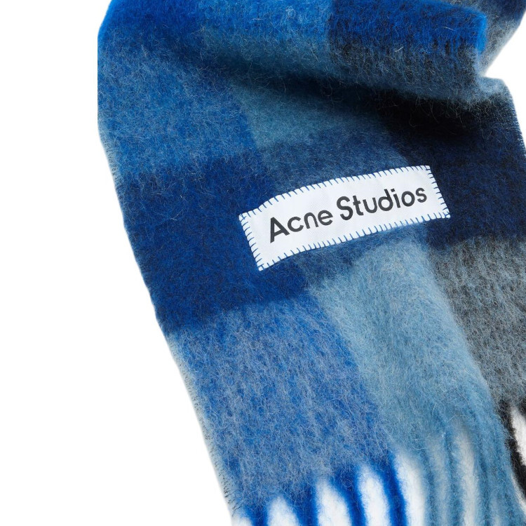 【代購】Acne Studios check-pattern fringed scarf CA0084-DUB