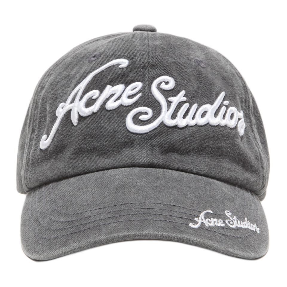 【代購】Acne Studios Logo Embeoidered Curved Peak Cap C40398-900
