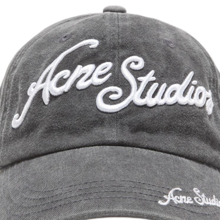【代購】Acne Studios Logo Embeoidered Curved Peak Cap C40398-900