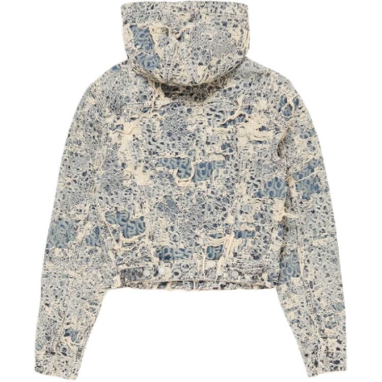 【代購】Acne Studios Hooded Distressed Denim Jacket C90202-863