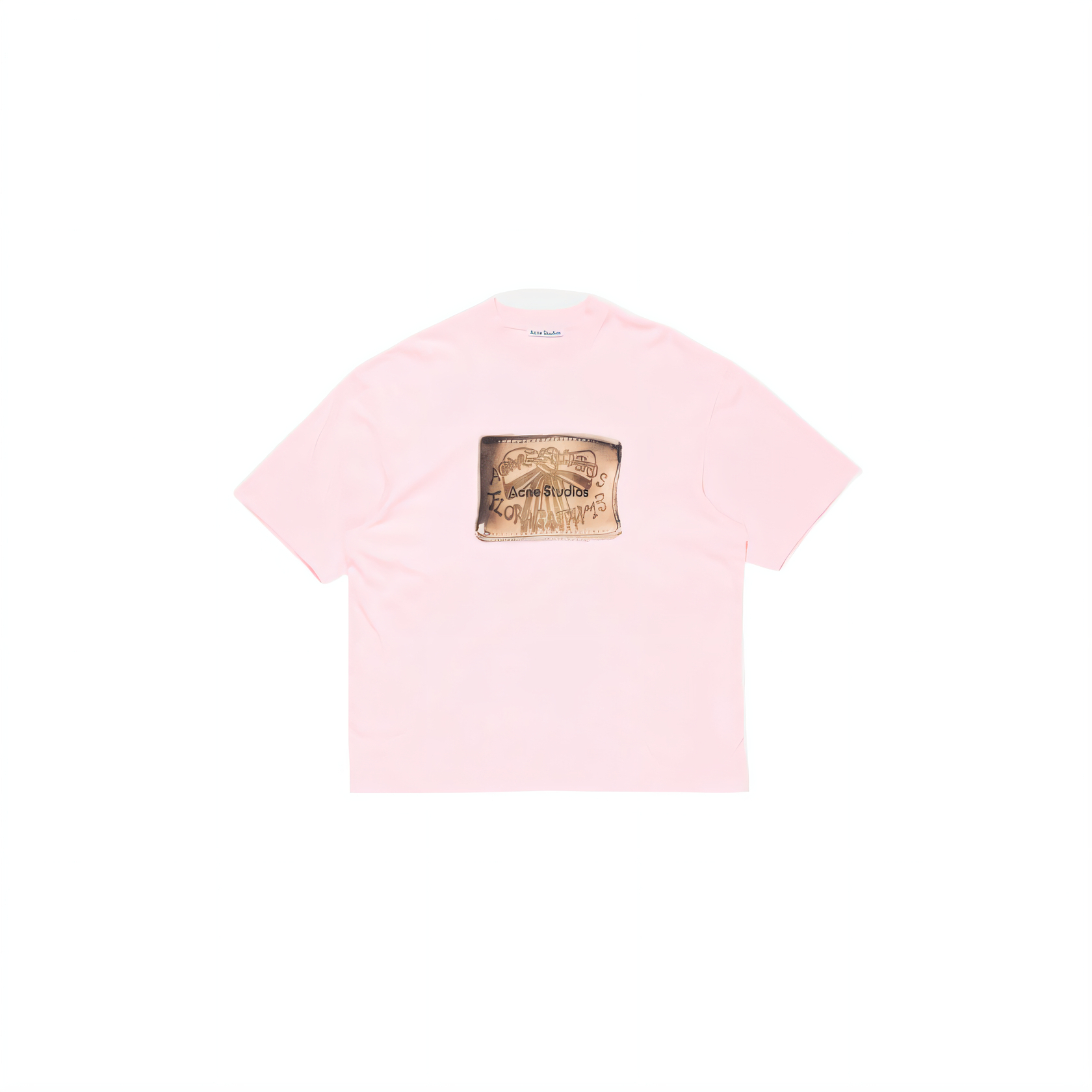 【代購】Acne Studios T-Shirts Unisex Pink Crew Neck Moderate CL0391-DR5