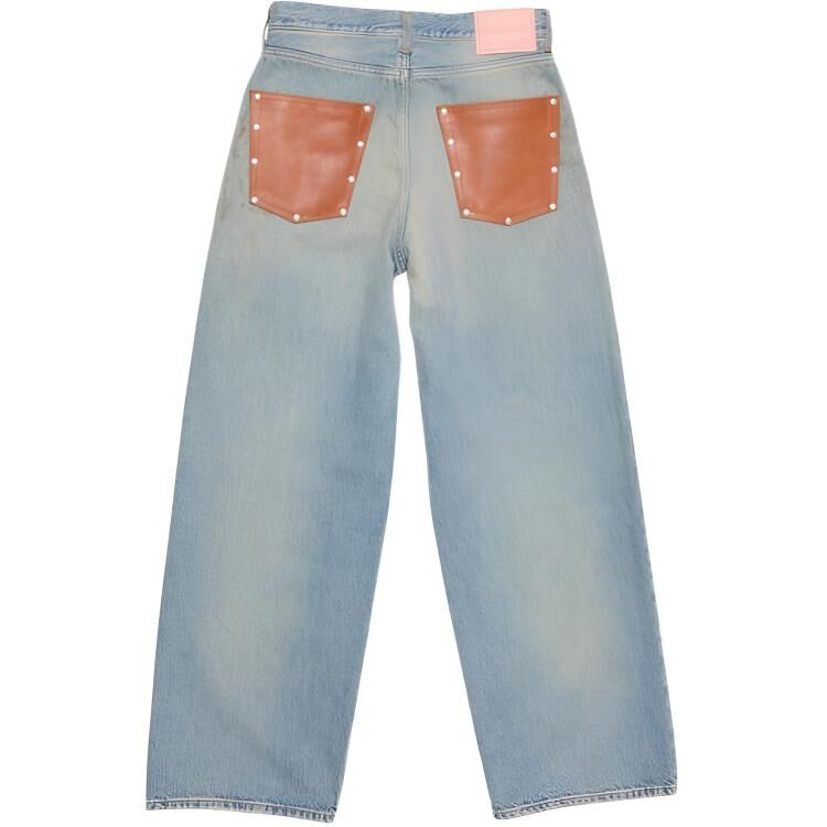 【代購】Acne Studios Jeans Unisex Medium Blue Moderate Wide Leg Pants C00101-863