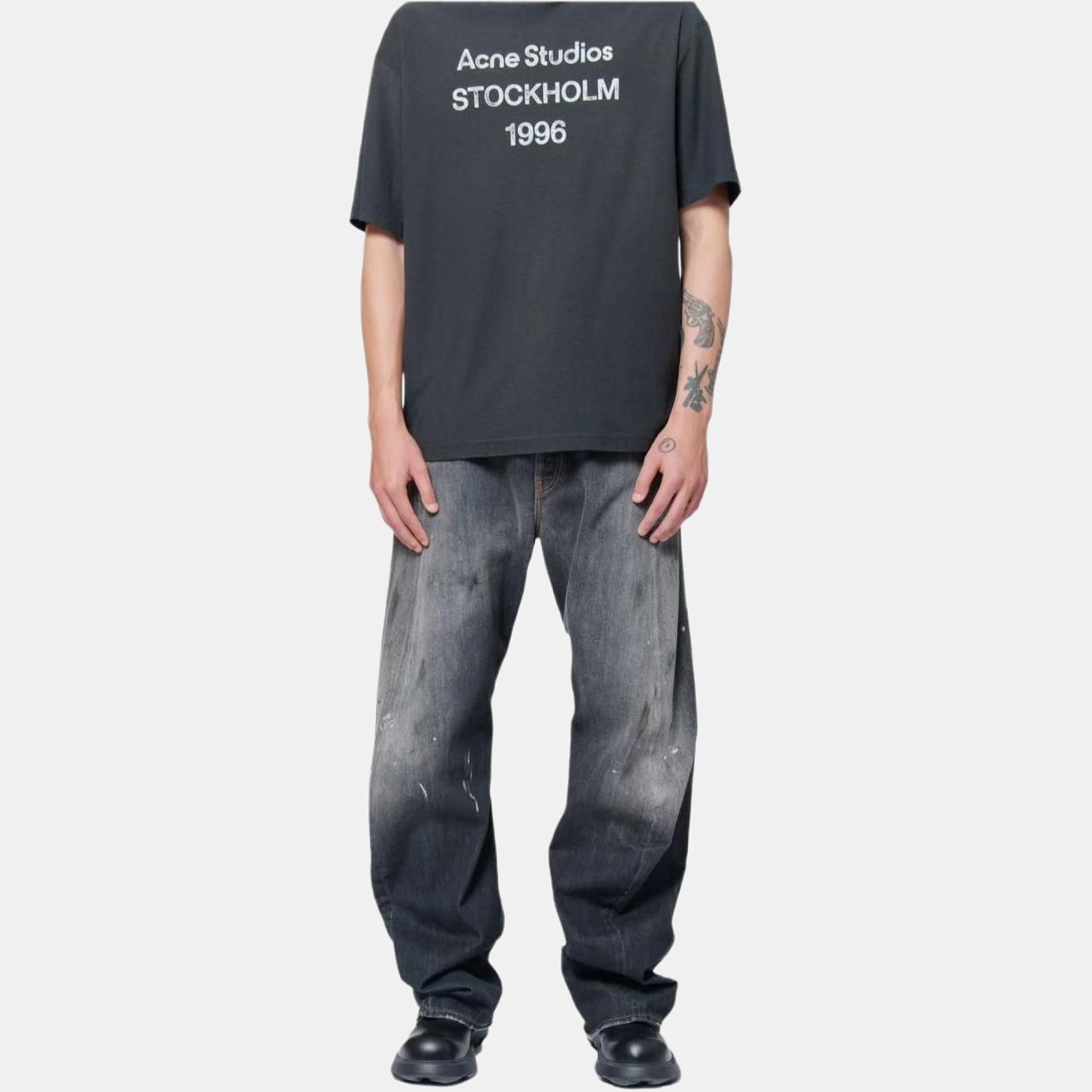 【代購】Acne Studios logo-patch jeans B00426-900