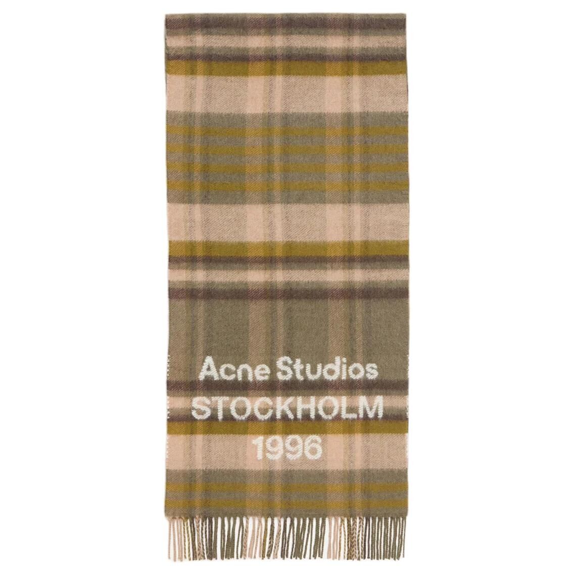【代購】Acne Studios plaid fringed scarf CA0385-DDK