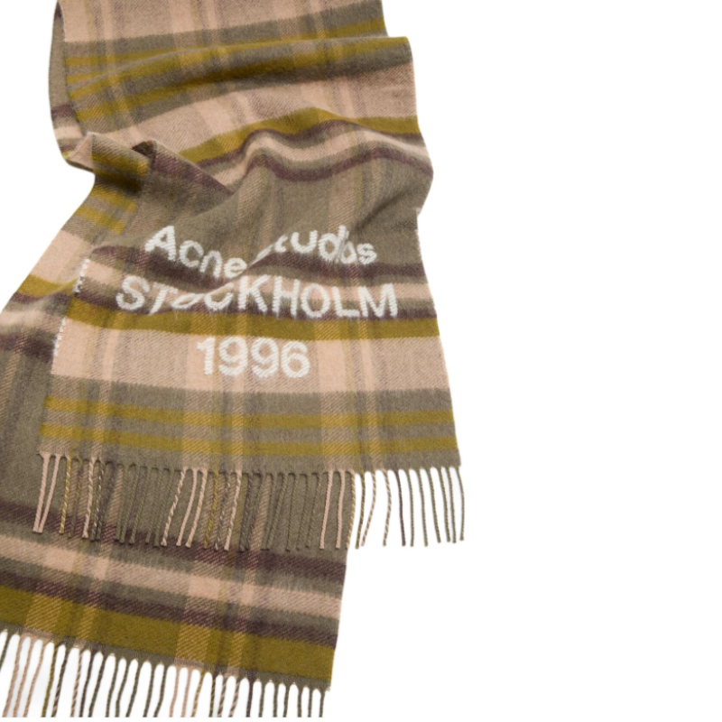 【代購】Acne Studios plaid fringed scarf CA0385-DDK