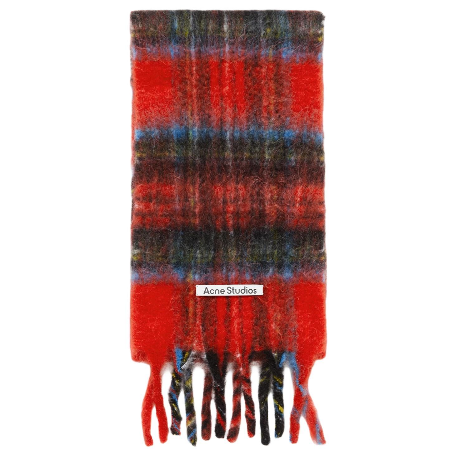 【代購】Acne Studios plaid fringed scarf CA0394-ALU