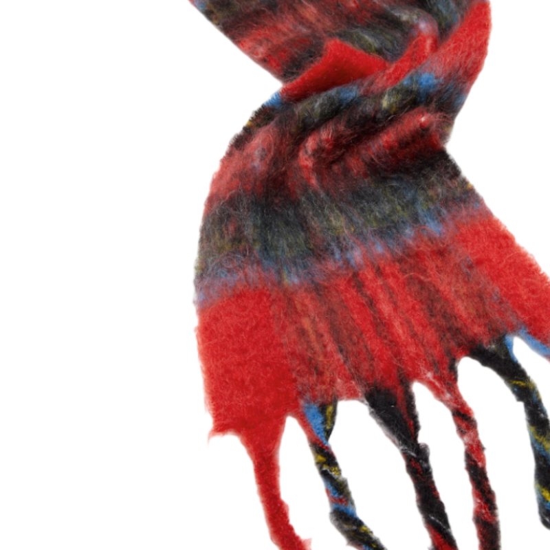 【代購】Acne Studios plaid fringed scarf CA0394-ALU