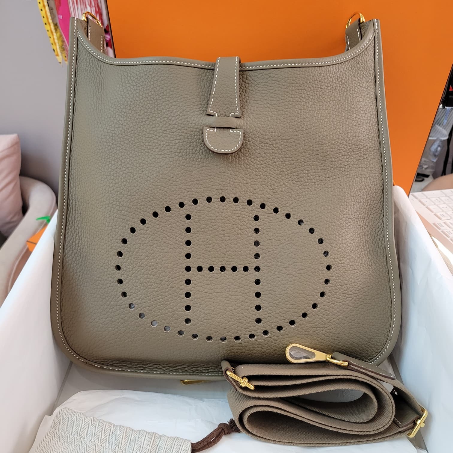 HERMES EVELYNE 33 ETOUPE CC