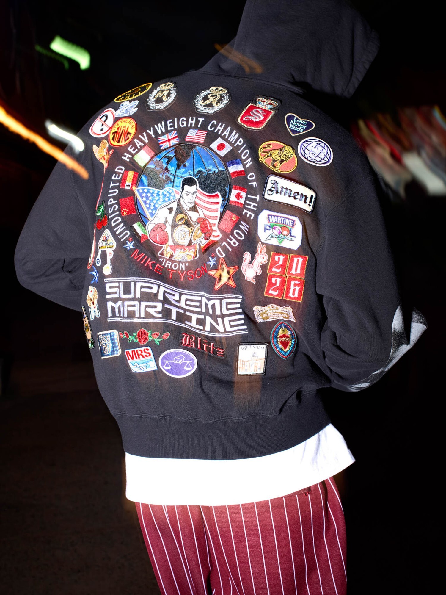 SUPREME X MARTINE ROSE ZIP UP HOODED SWEATSHIRT (咖啡/藍綠/黑色) 連帽拉鍊外套 拳王泰森 MIKE TYSON