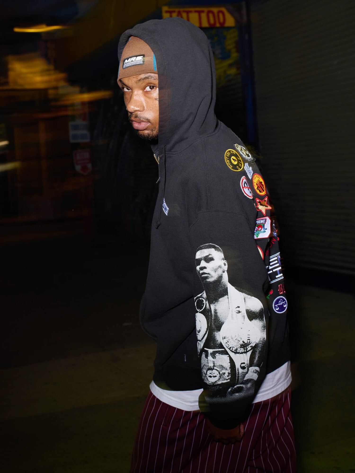 SUPREME X MARTINE ROSE ZIP UP HOODED SWEATSHIRT (咖啡/藍綠/黑色) 連帽拉鍊外套 拳王泰森 MIKE TYSON