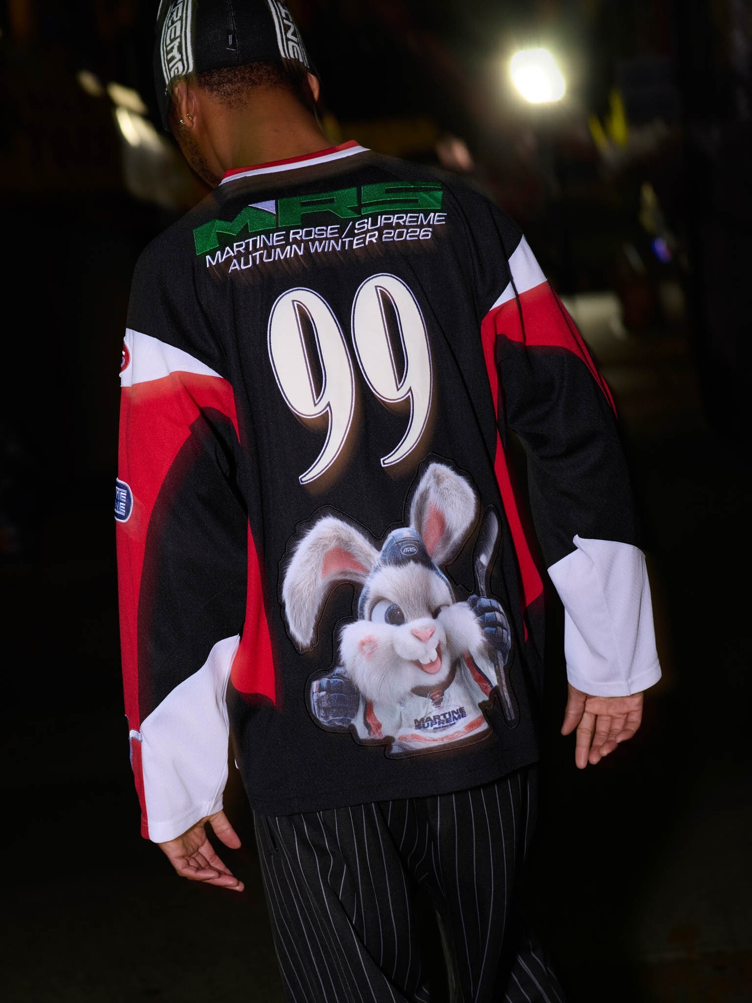 SUPREME X MARTINE ROSE HOCKEY JERSEY (藍色/黑色) 曲棍球衣