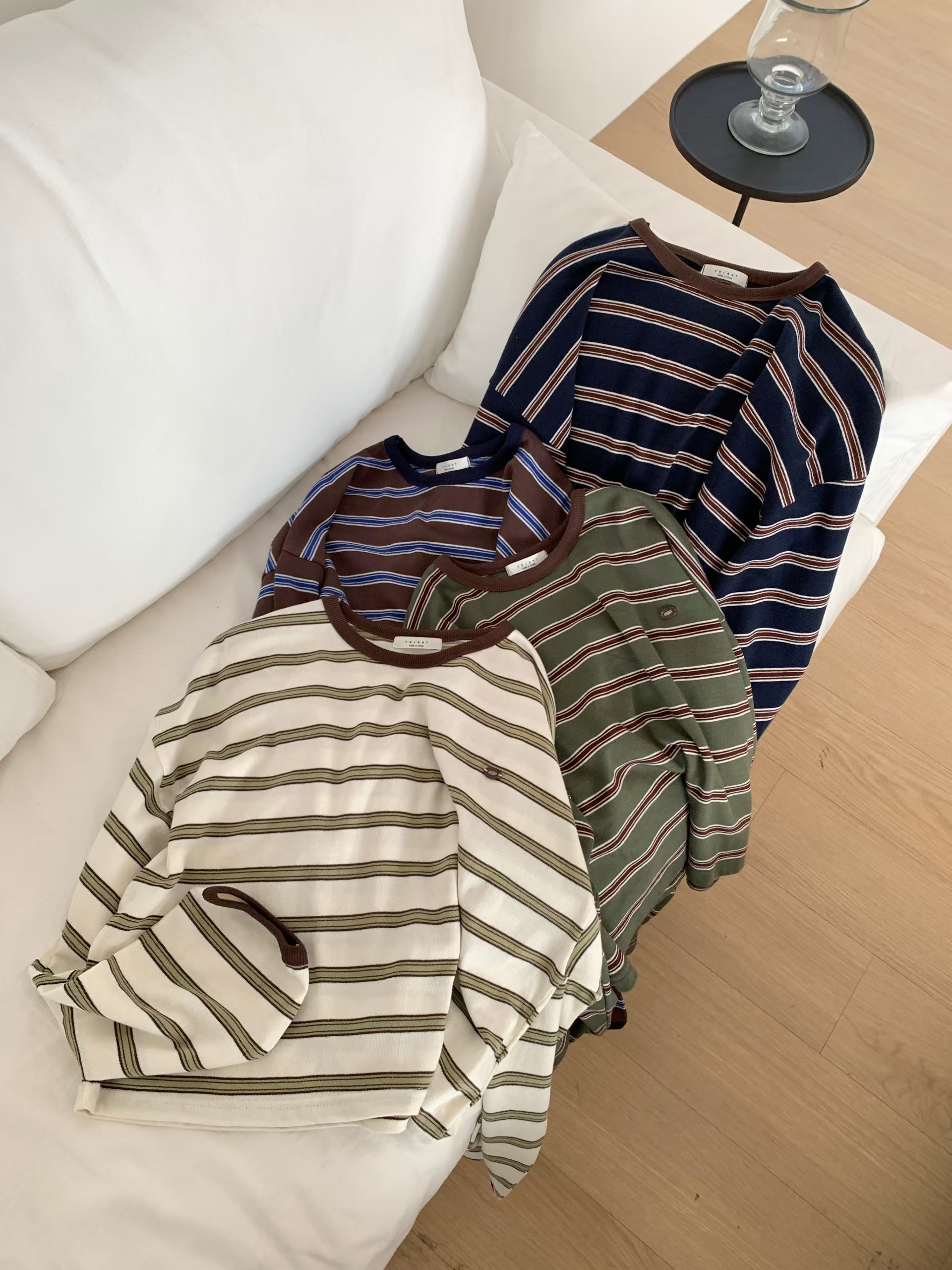 WW26119 Stripe Crop Tee