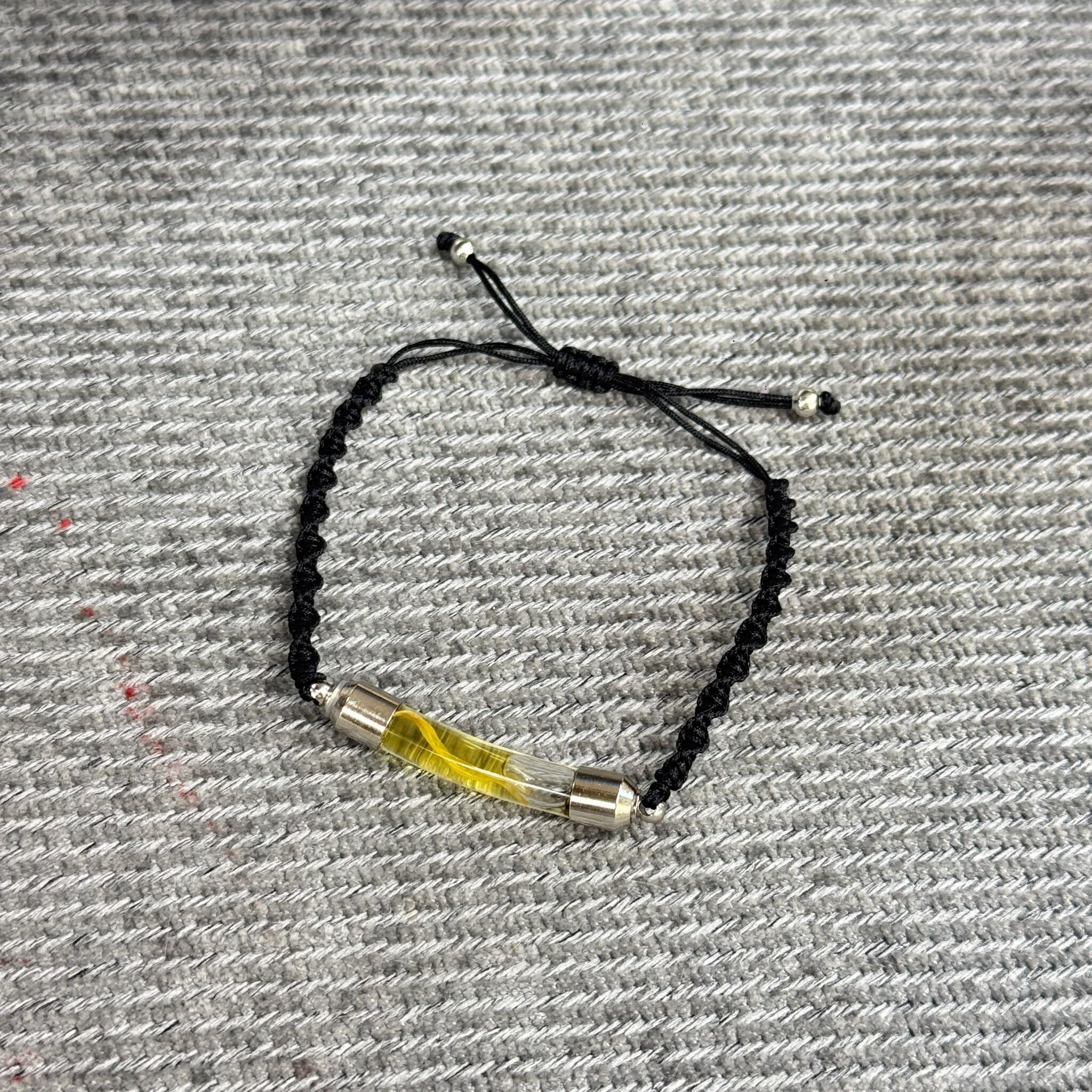 A38 搖錢樹油符管手繩 - 黑色