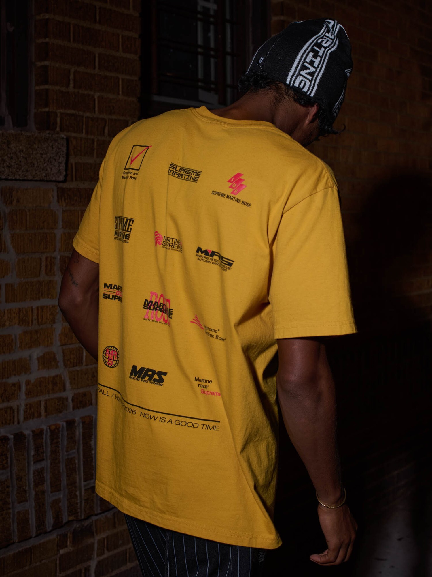 SUPREME X MARTINE ROSE NOW TEE (黑色/白色/黃色) 短TEE