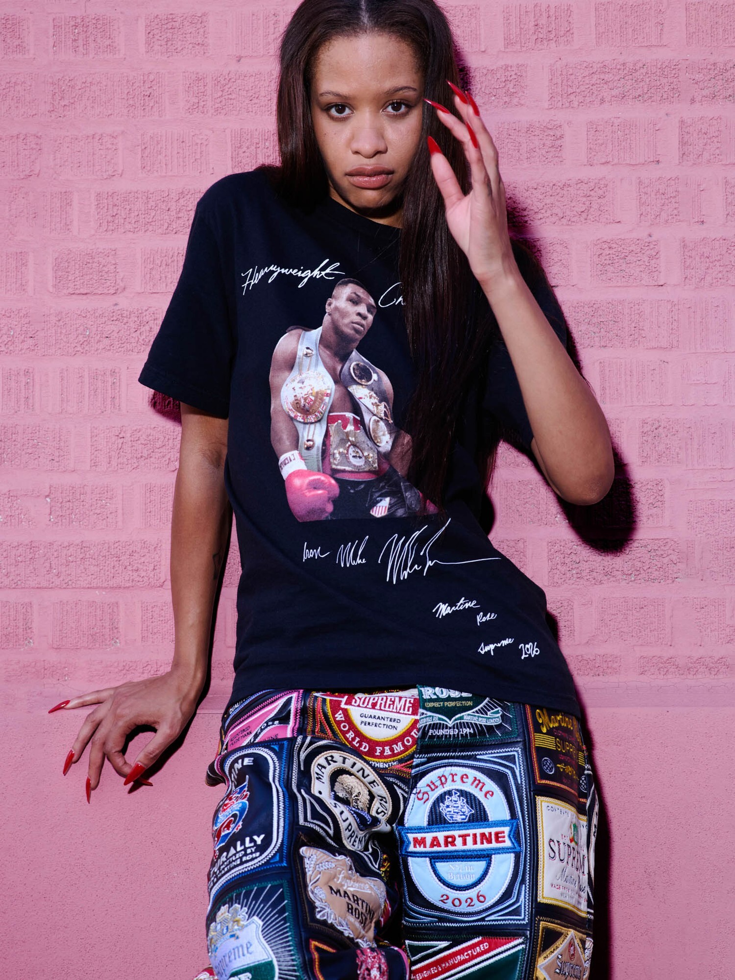 SUPREME X MARTINE ROSE CHAMPION TEE (黑色/白色/紅色/藍色) 短TEE 拳王泰森 MIKE TYSON