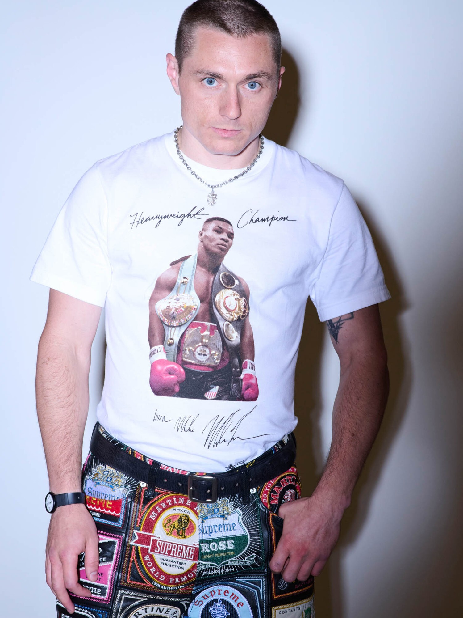 SUPREME X MARTINE ROSE CHAMPION TEE (黑色/白色/紅色/藍色) 短TEE 拳王泰森 MIKE TYSON