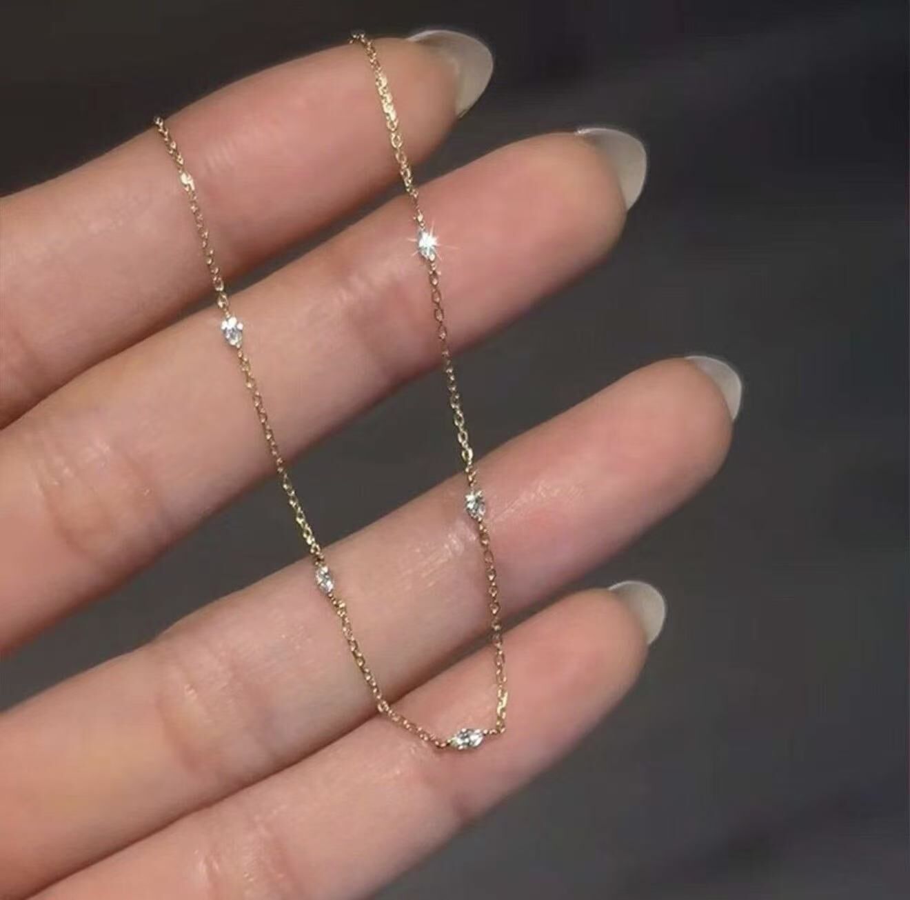【直播】MD101430 滿天星款｜0.07ct｜培育鑽手鏈