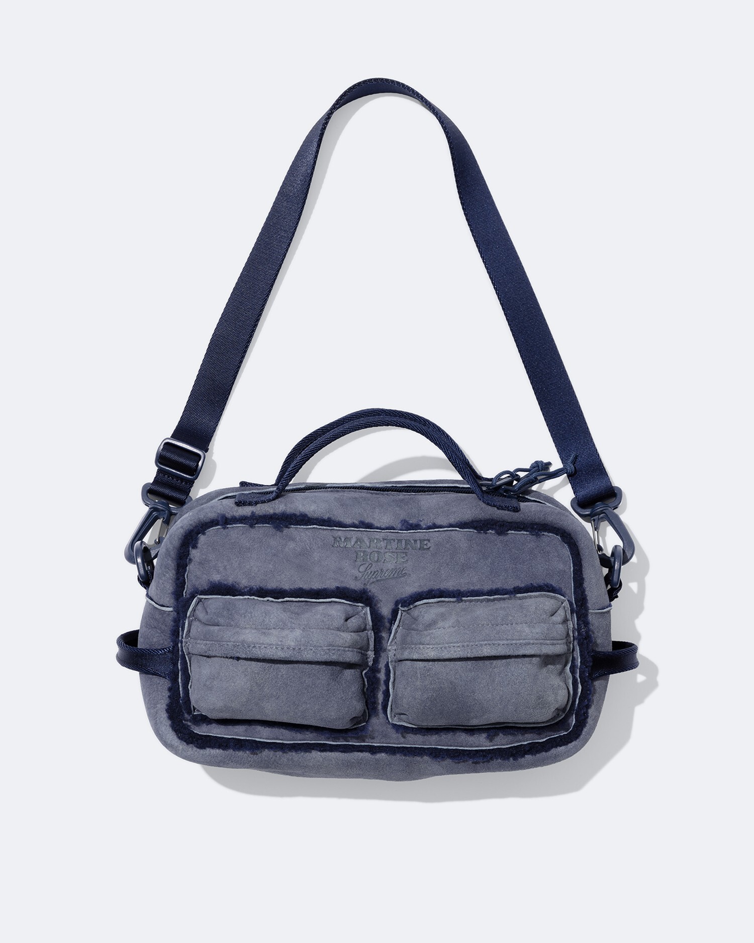 SUPREME X MARTINE ROSE SHEARLING MINI DUFFLE BAG (黑色/灰藍/卡其) 羊毛迷你旅行包