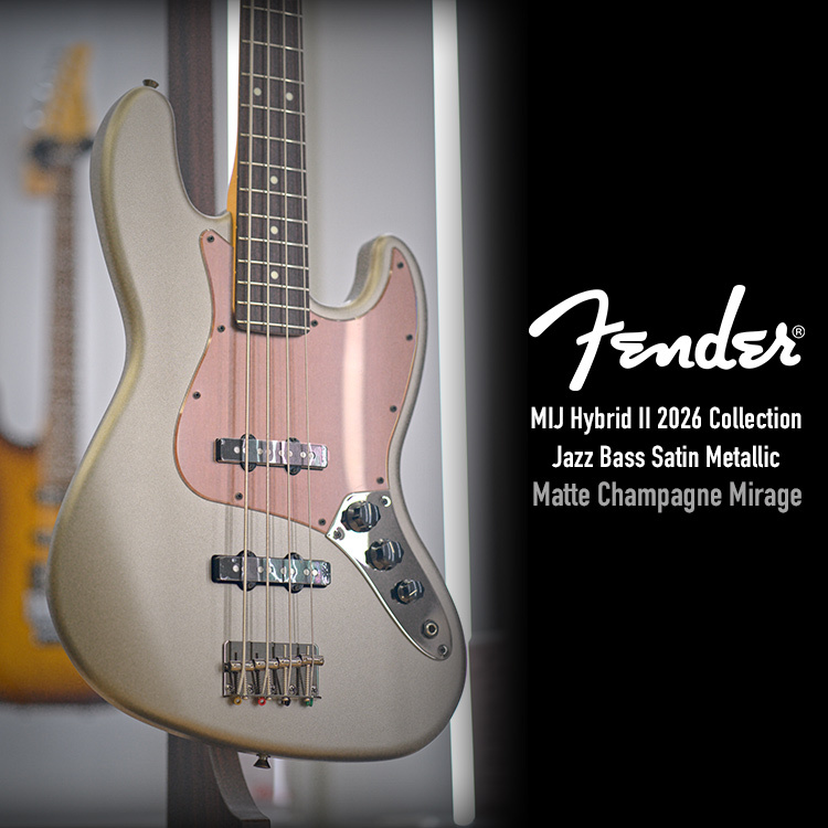 Fender MIJ Hybrid II 2026 Jazz Bass Satin Metallic MCM