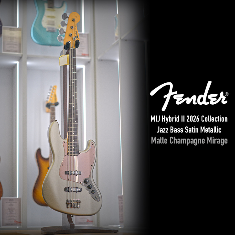 Fender MIJ Hybrid II 2026 Jazz Bass Satin Metallic MCM