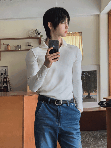 Volts High-Neck Muscle-Fit Zipper Knit