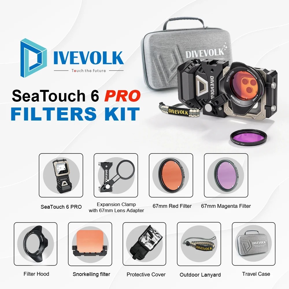 ※DIVEVOLK SeaTouch 6 Pro 濾鏡套裝(附濾鏡遮光罩)