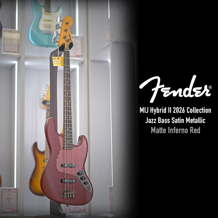 Fender MIJ Hybrid II 2026 Jazz Bass Satin Metallic MIR
