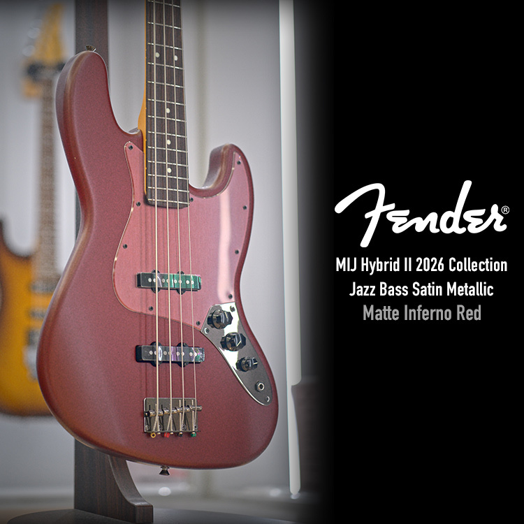 Fender MIJ Hybrid II 2026 Jazz Bass Satin Metallic MIR