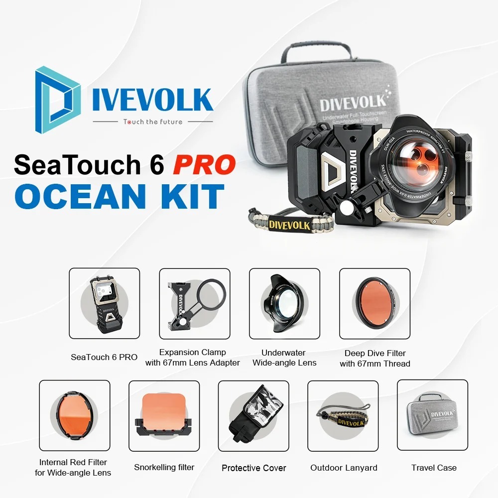 ※DIVEVOLK SeaTouch 6 Pro 海洋套裝(附內置式廣角紅濾鏡)