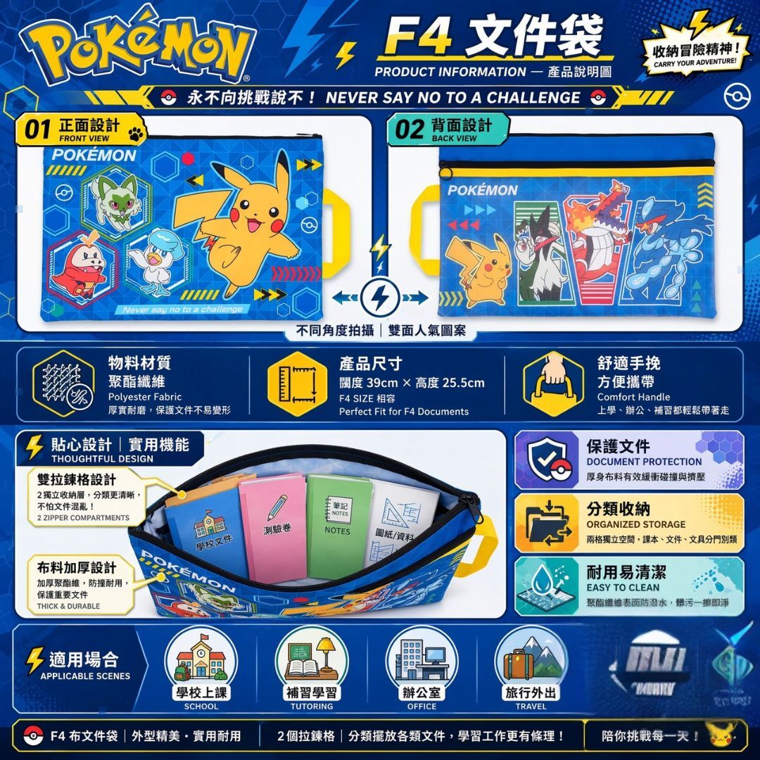 Pokemon Document Bag