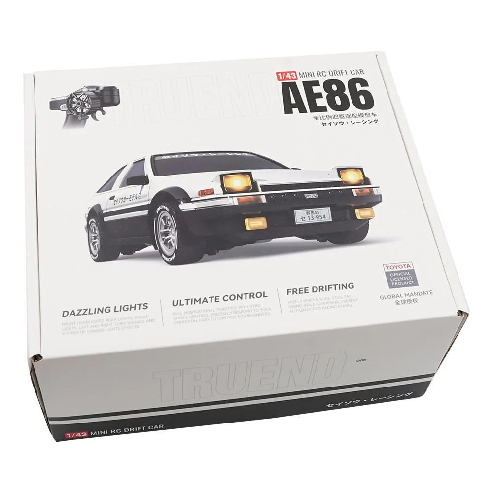 RC Toys JXC 1/43 Full Proportional Control 4WD Drift 86 白色 Version RTR EP w/ 2.4GHz Radio