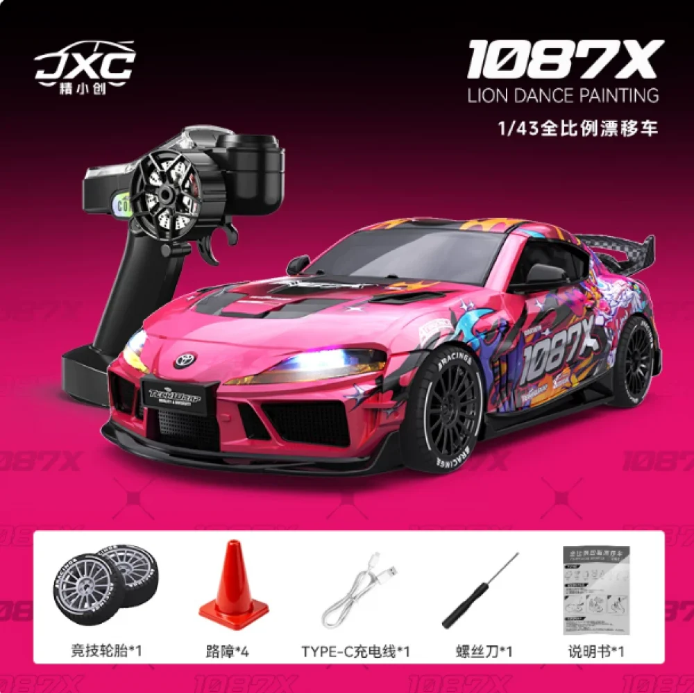 RC Toys JXC 1/43 Full Proportional Control 4WD Drift 粉紅色 Version RTR EP w/ 2.4GHz Radio