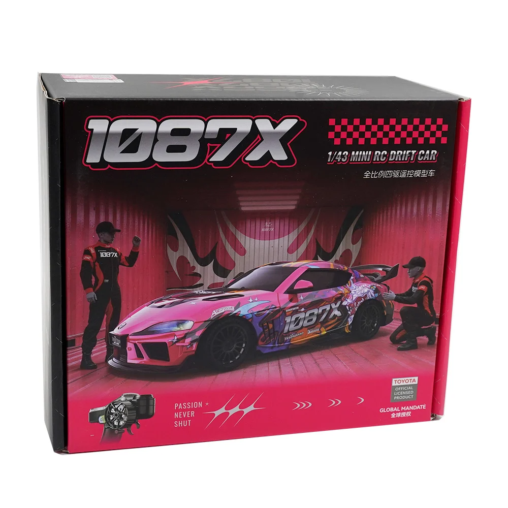RC Toys JXC 1/43 Full Proportional Control 4WD Drift 粉紅色 Version RTR EP w/ 2.4GHz Radio