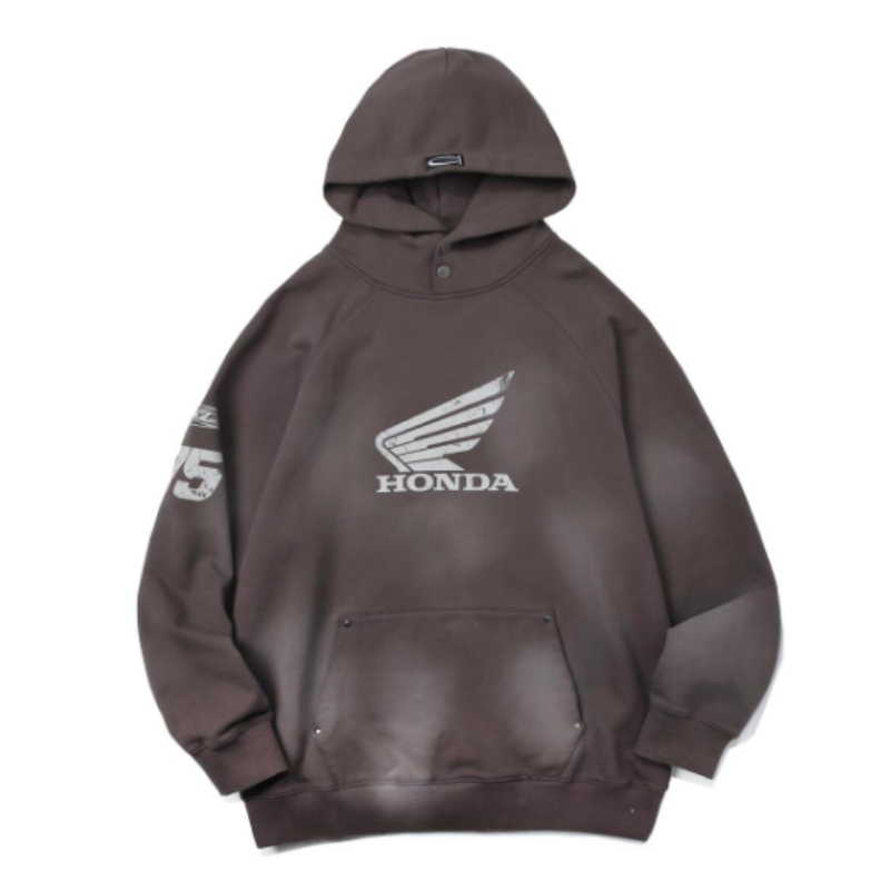 【代購】本田 HONDA PHYSICAL EDUCATION Damage Washing Hoodie 破壞水洗連帽衛衣
